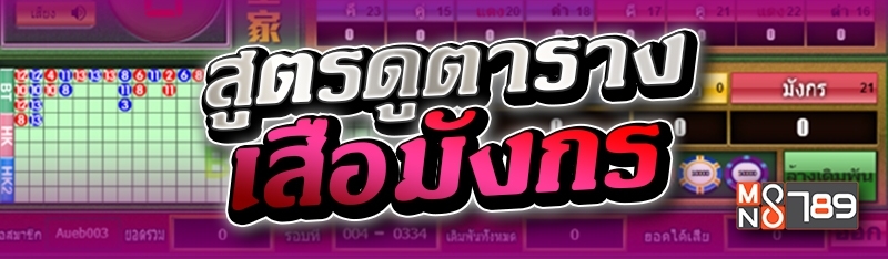 สูตรดูตารางเสือมังกร 